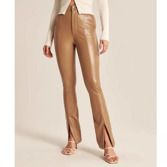 Abercrombie Curve Love The Skinny Ultra High Rise Faux Leather Pants - Picture 1 of 7